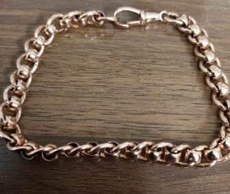 Rollercurb Rose Gold Bracelet