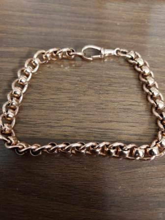 Rollercurb Rose Gold Bracelet