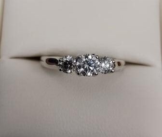 Platinum 3 Stone Ring